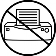 No Printer Icon clip art